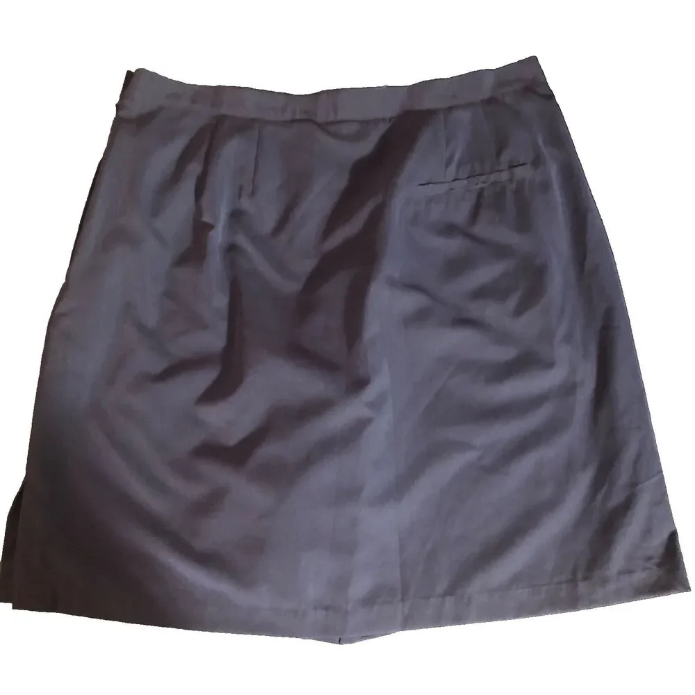 LizGolf by‎ Liz Claibourne Navy Blue Microfiber w/Coolmax Golf Skort Size 16 - Picture 2 of 5